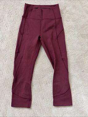 lululemon athletica Kids Burgundy Performance Leggings